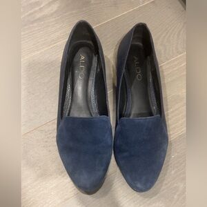 ALDO Dark Blue Suede Flats